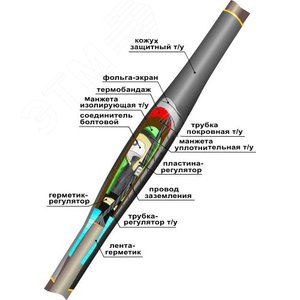 Муфта кабельная соединительная 10ПСтО(тк)-1х(35-50) с соединителем болтовым