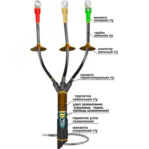 Изображение товара Муфта кабельная концевая 1КНТп-3х(35-50)без наконечников (шт)