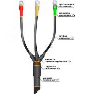 Муфта кабельная концевая 1ПКВ(Н)ТпНнг-LS-3х(35-50) с наконечниками болтовыми