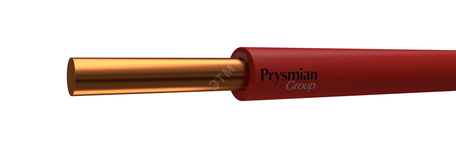 Провод силовой ПуВ 1х0.5 красный однопроволочный РЭК/Prysmian
