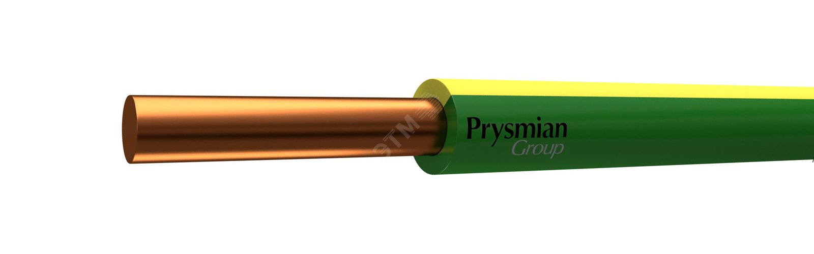 Провод ПУВ 1х4 желто-зеленый однопроволочный РЭК/Prysmian