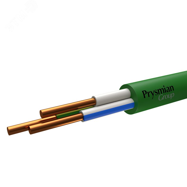 Кабель силовой ППГнг(А)-HF 3х1.5-1 AFUMEX цвет оболочки зеленый  РЭК/Prysmian - превью 2