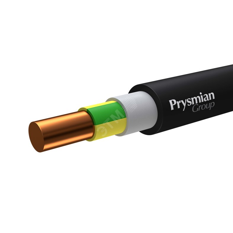 Кабель силовой ВВГнг (А)-LS 1х6 желто-зеленый РЭК/Prysmian - купить в ...