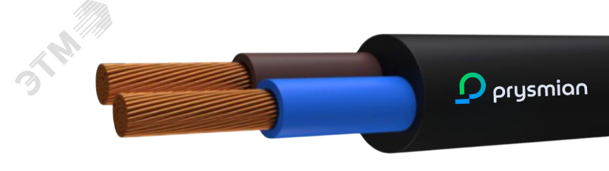 Изображение товара Провод ПВСнг(А)-LS 2x1,5 черный 100м, кабель с низким дымо-газовыделением