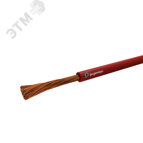 Провод силовой установочный ПуГВнг(А)-LS 1х2,5 (100м) красный - фото 1
