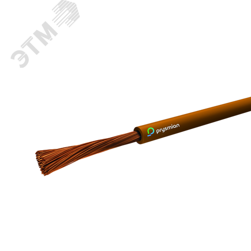 Провод силовой установочный ПуГВнг(А)-LS 1х2,5 (100м) коричневый - фото 1