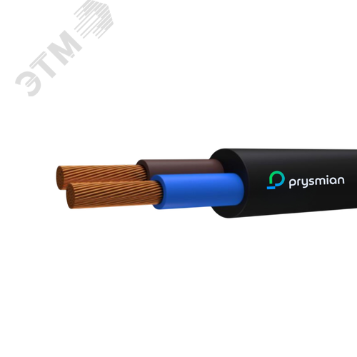 Провод ПВСнг(А)-LS 2х0,75 черный 0,38/0,66 - фото 1