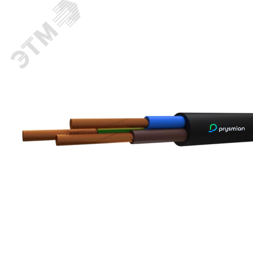 Провод  ПВСнг(А)-LS 3х0,75 черный 0,38/0,66 - фото 1