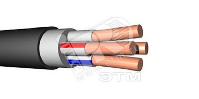 Изображение товара Кабель ВВГнг(А)-FRLS 4х10ок однопроволочный 0,66 кв.мм Россия
