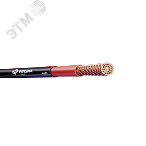 Кабель силовой ППГнг(А) HF 1х150 мк красный -1 ТРТС - фото 1