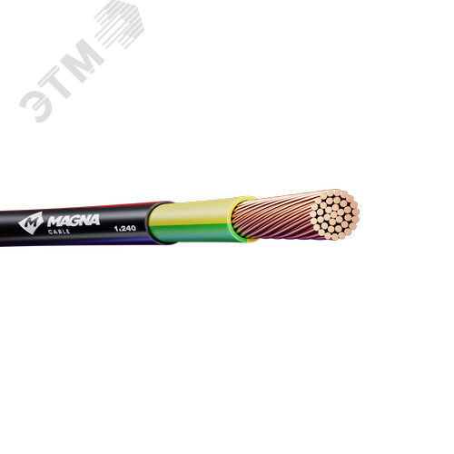 Кабель силовой ППГнг(А) HF 1х240 мк(PE) -1 ТРТС ж /з - фото 1