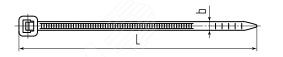 Стяжка нейлоновая КСС 5x300 (черн) (100шт) 49417 КВТ - превью 3