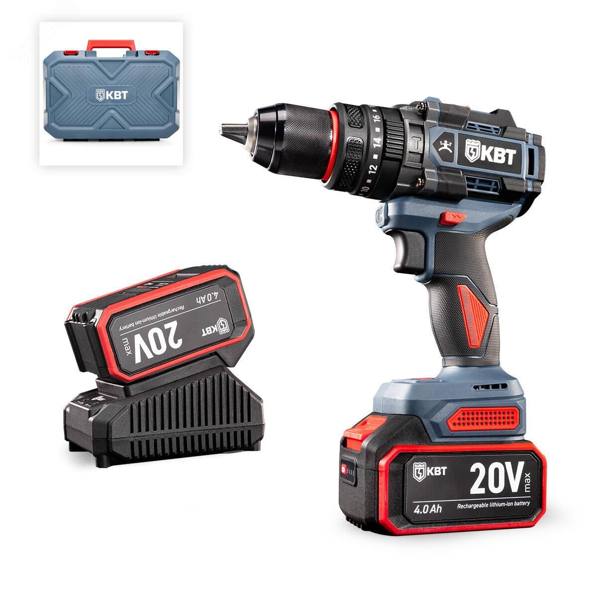 Изображение товара Дрель-шуруповерт DB-20-160 аккумуляторная ударная бесщеточная 20 В 160 Нм