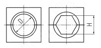 Матрица для стального зажима шестигранная МШ-18,5-С/100т 65468 КВТ - превью 4