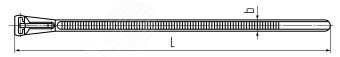 Стяжка нейлоновая КСР 7.5x250 (черн) (100шт) 80145 КВТ - превью 4