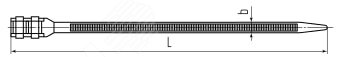 Стяжка нейлоновая КСУ 9х180 (черн) (100шт) 53755 КВТ - превью 4
