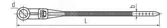 Стяжка нейлоновая КСО 5х220 (бел) (100шт) 80530 КВТ - превью 4