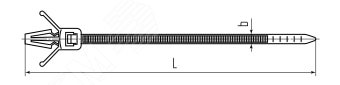 Стяжка нейлоновая КСДп 2.5x100 (бел) (100шт) 64772 КВТ - превью 3