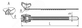 Подвес крепления кабеля ПКТ 160 (100шт.) (Fortisflex) 57550 КВТ - превью 3