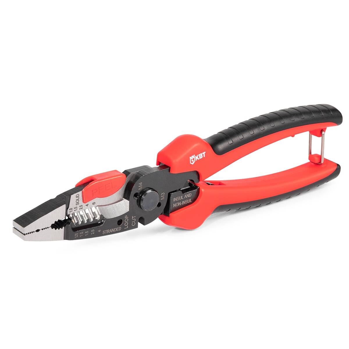 Мультитул-пассатижи 215 мм серия ПРОФИ с функцией опрессовки, снятия изоляции и резки