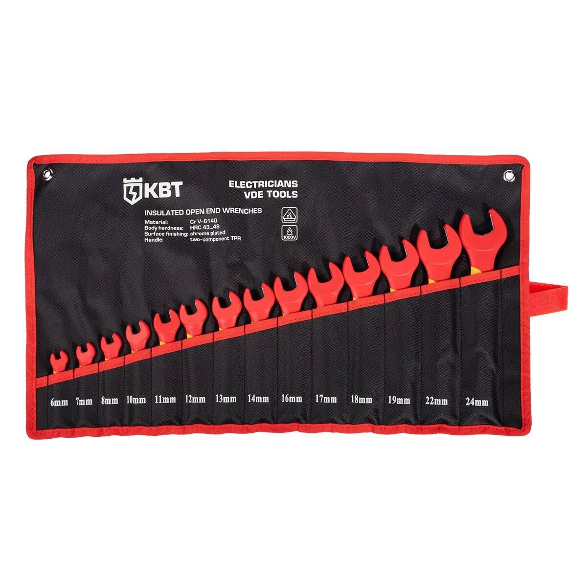 Набор диэлектрических однорожковых ключей НИК-Р-14 серия ПРОФИ для работ под напряжением до 1000 В