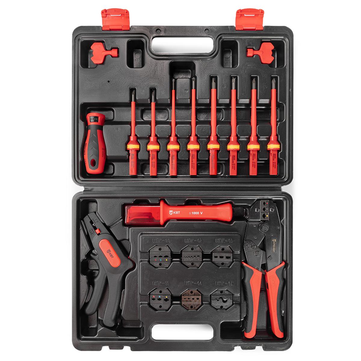 Набор СКМ-3 для опрессовки, снятия изоляци и      монтажа резьбового крепежа серия ПРОФИ