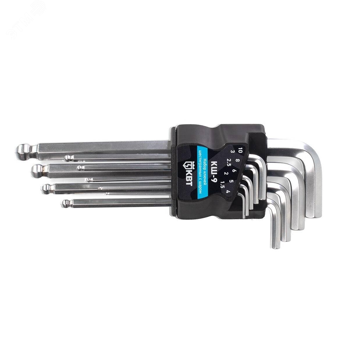 Изображение товара Набор шестигранных ключей с шаром KBT-PROFESSIONAL 9 шт