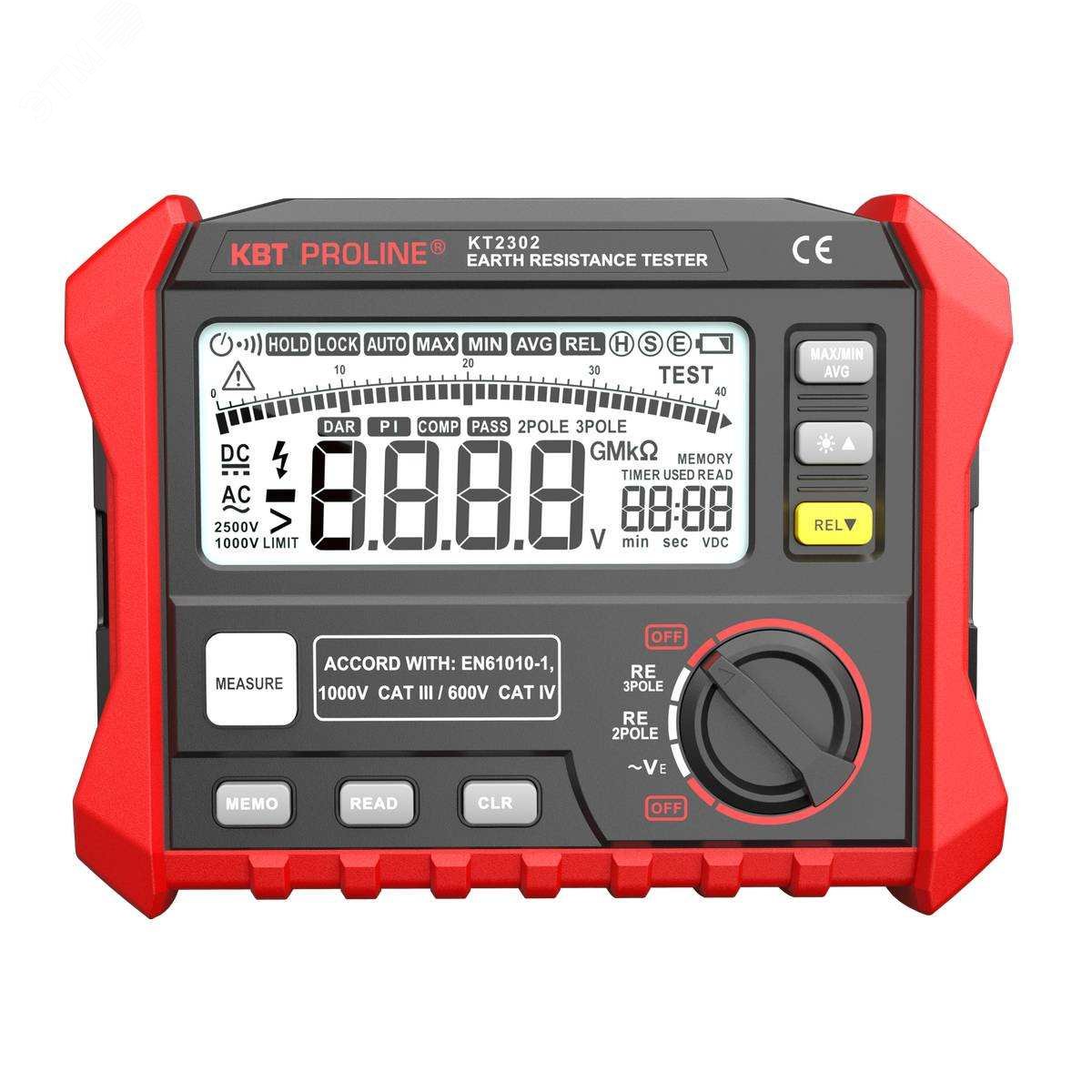 Измеритель сопротивления заземления цифровой KT 2302 серия PROLINE ...