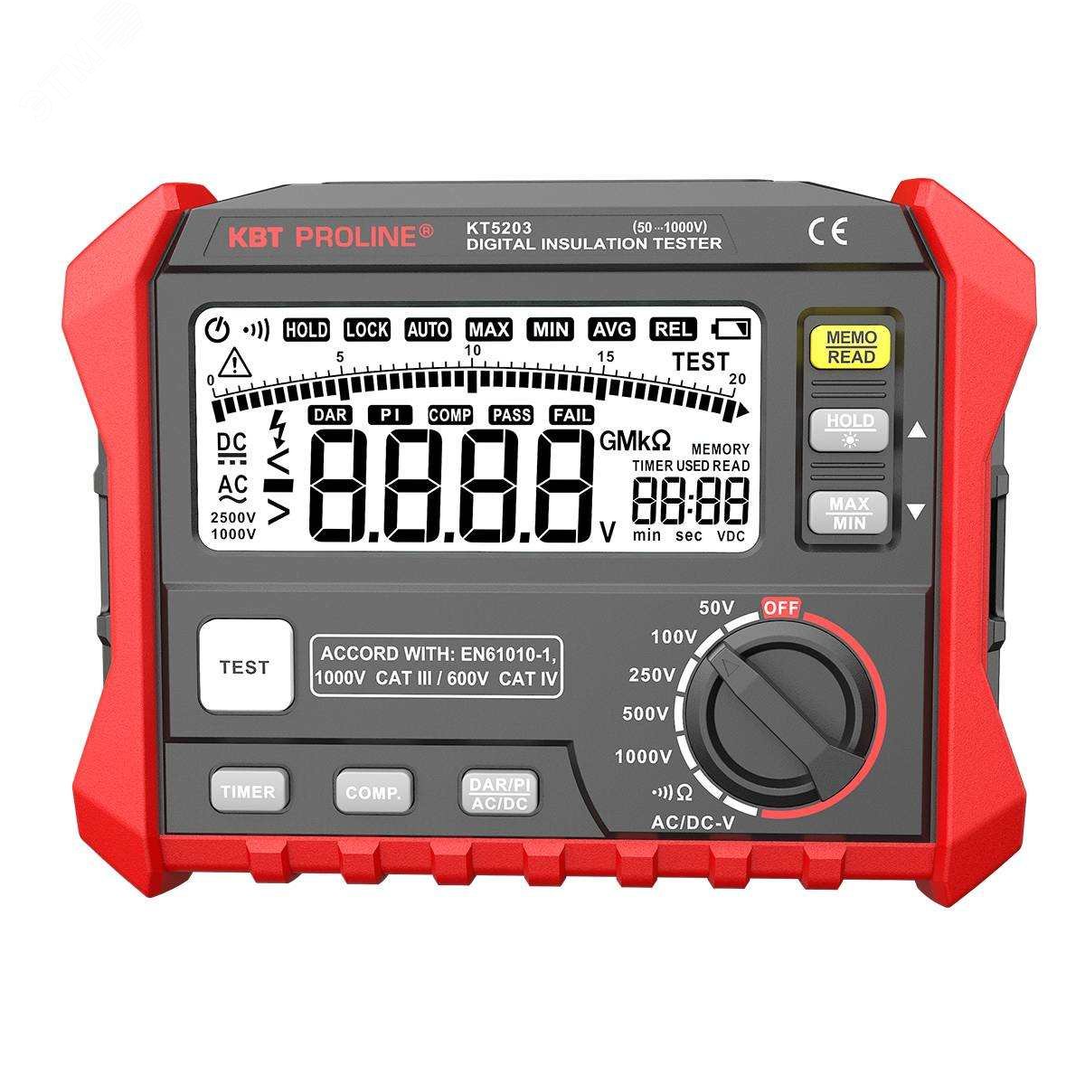 Изображение товара Мегаомметр цифровой KT 5203 серия ''PROLINE'' (шт)