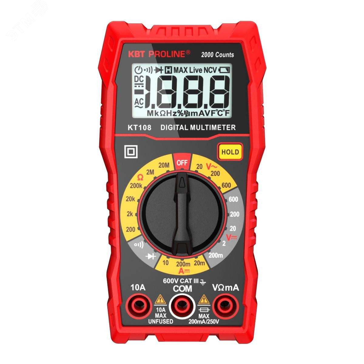 Изображение товара Мультиметр цифровой KT 108 серия PROLINE (шт)