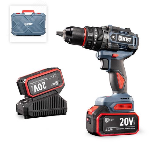 Дрель-шуруповерт DB-20-160 ударная аккумуляторная бесщеточная с максимальным размером оснастки до 13мм - фото 1