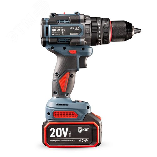 Дрель-шуруповерт DB-20-160 ударная аккумуляторная бесщеточная с максимальным размером оснастки до 13мм - фото 4