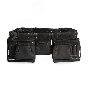 Сумка-пояс монтажника кожаная СК-12 серия DEAD BULL - фото 2