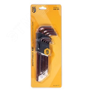 Набор шестигранных ключей с шаром КШ-9-S2 серия KBT-PROFESSIONAL - фото 7