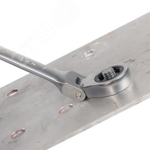 Ключ гаечный комбинированный трещоточный с шарниром 15 мм серия KBT-PROFESSIONAL - фото 9