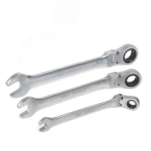 Ключ гаечный комбинированный трещоточный с шарниром 15 мм серия KBT-PROFESSIONAL - фото 10