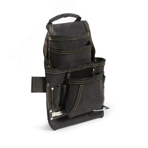 Сумка кожаная поясная без ремня СК-10 серия DEAD BULL - фото 2