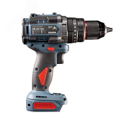 Дрель-шуруповерт ударная DB-20-160 без АКБ и ЗУ серия ПРОФИ с максимальным размером оснастки до 13 мм - фото 4