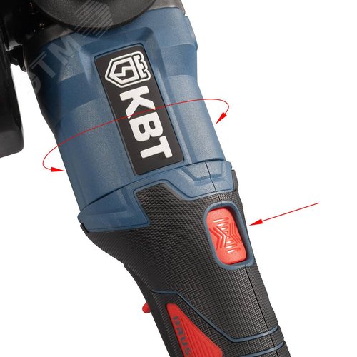 Машина угловая шлифовальная УШМ GB-20-125R без АКБ и ЗУ серия ПРОФИ с поворотной рабочей головой, регулировкой частоты вращения и максимальным размером оснастки до 125 мм - фото 5