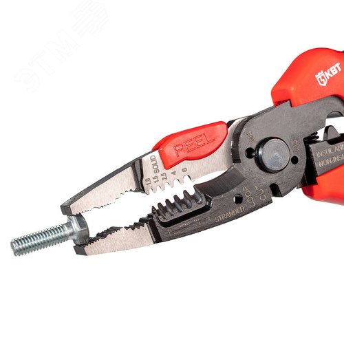 Мультитул-пассатижи 215 мм серия ПРОФИ с функцией опрессовки, снятия изоляции и резки - фото 5