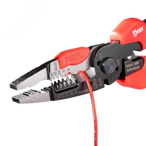 Мультитул-пассатижи 215 мм серия ПРОФИ с функцией опрессовки, снятия изоляции и резки - фото 7