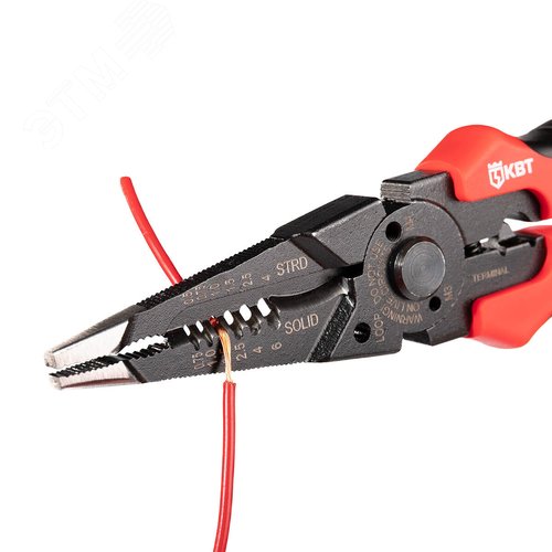 Мультитул-длинногубцы 205 мм серия ПРОФИ с функцией опрессовки, снятия изоляции и резки - фото 5