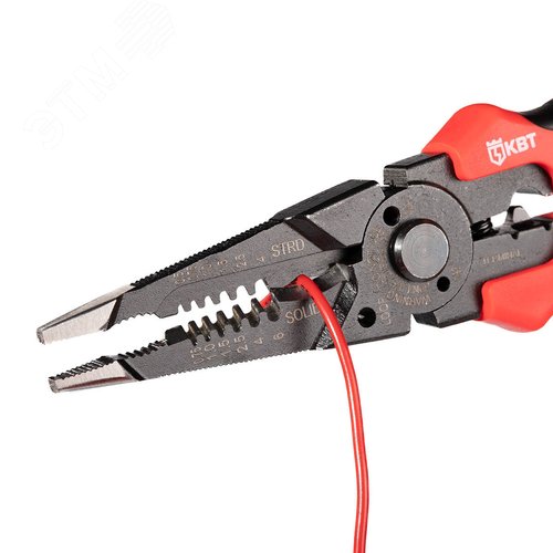 Мультитул-длинногубцы 205 мм серия ПРОФИ с функцией опрессовки, снятия изоляции и резки - фото 6