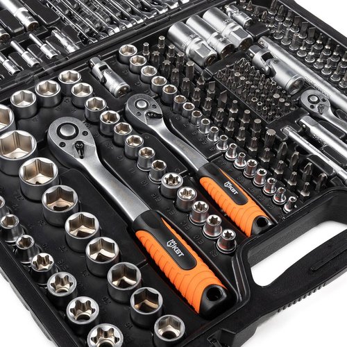 Набор инструментов НАИ-10/216 серия PROFESSIONAL с торцевыми шестигранными, головками Е-типа и трещоткой 1/2'', 1/4'', 3/8'' - фото 3