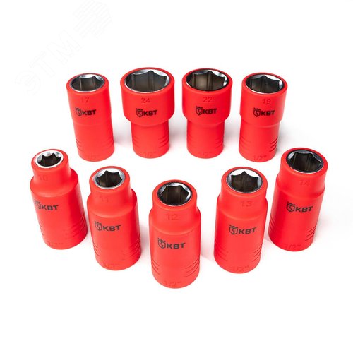 Набор диэлектрического инструмента НИИ-04 серия ПРОФИ торцевые шестигранные головки с трещоткой для работ под напряжением до 1000 В, стандарт VDE - фото 12