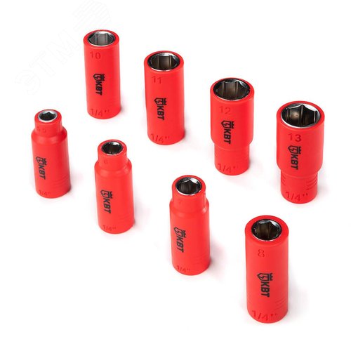 Набор диэлектрического инструмента НИИ-14 серия ПРОФИ торцевые шестигранные головки с трещоткой для работ под напряжением до 1000 В, стандарт VDE - фото 14