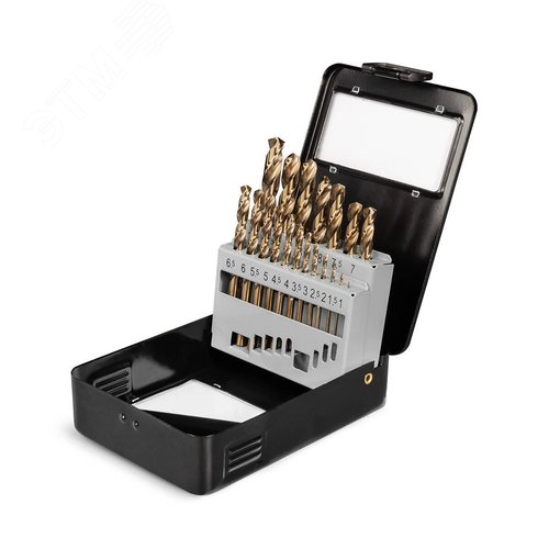 Набор сверл по металлу 1-10 мм НСС-19К серия ПРОФИ 19 шт., сталь М35 (Р6М5К5) кобальт и молибден - фото 3