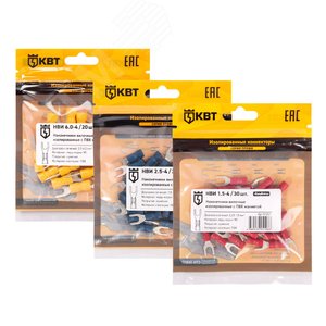 Изображение товара Наконечник кабельный вилочный изолированный НВИ 1.5–4 (30 шт) (упак)