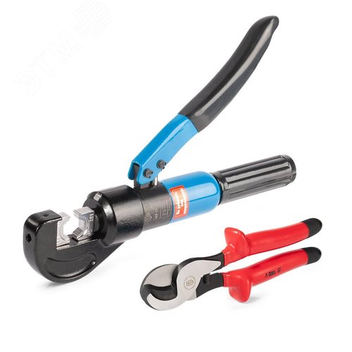 Изображение товара Набор инструментов ПГР-70 + НКи серия МАСТЕР для опрессовки неизолированных кабельных наконечников 4-70 мм и резки кабеля до 16 мм (шт)