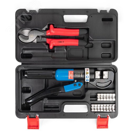 Набор инструментов ПГР-70 + НКи серия МАСТЕР для опрессовки неизолированных кабельных наконечников 4-70 мм и резки кабеля  до 16 мм - фото 6